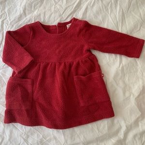Red soft fleece holiday dress 6 months